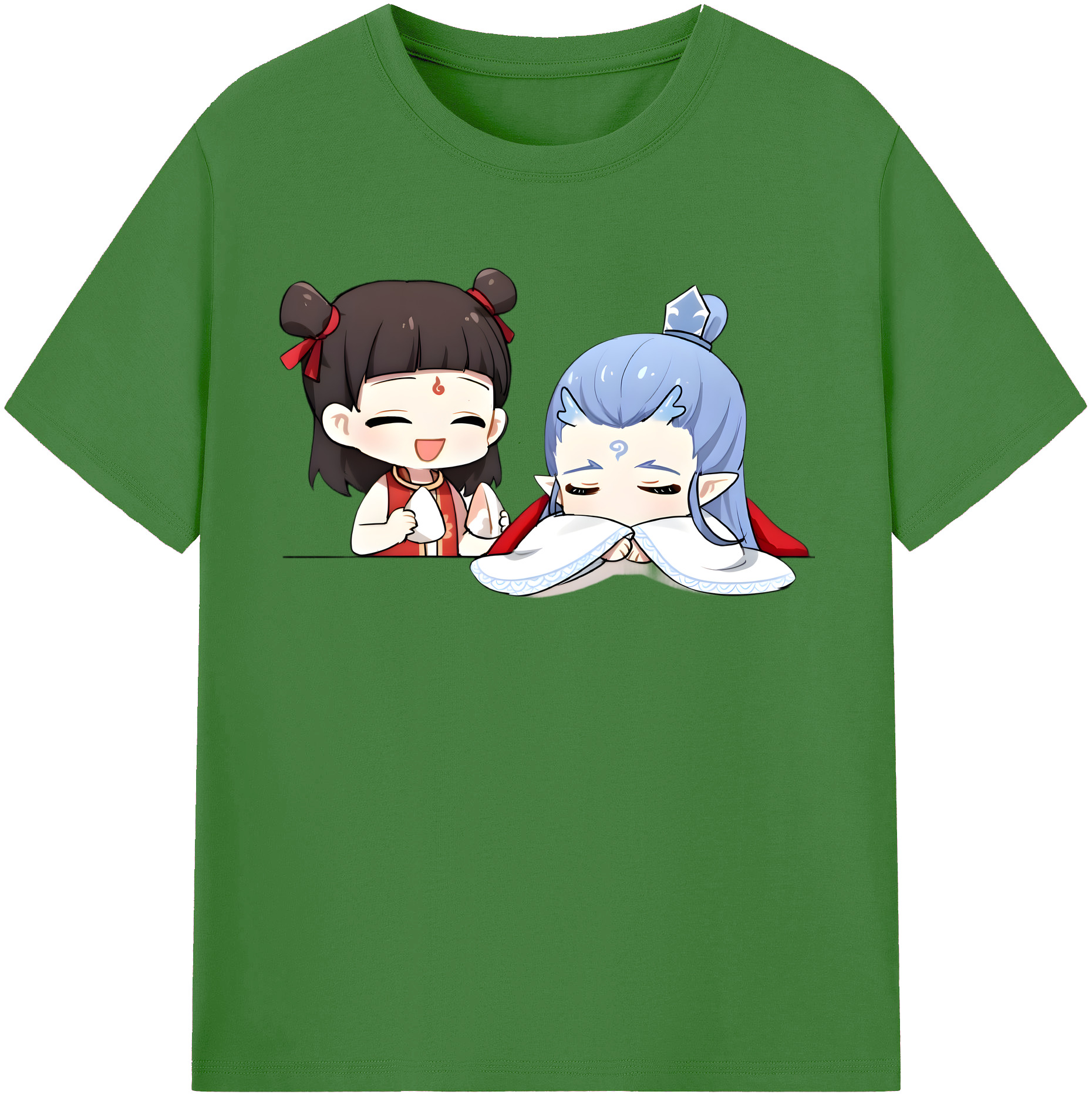 （画像用） Ne Zha 2 ナタ 魔童の大暴れ レディースカジュアルプリントTシャツ（綿100％）